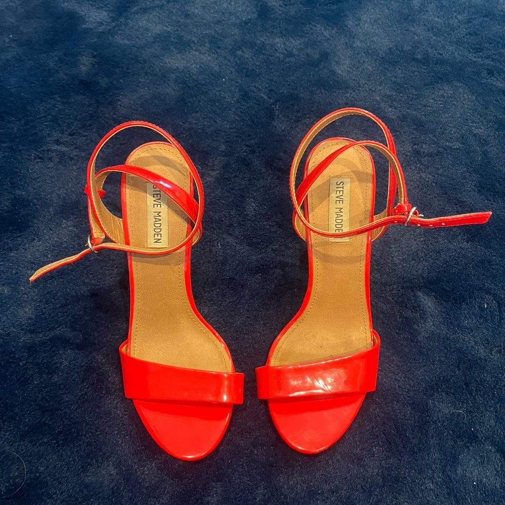 Steve Madden Red 3” Heels (Size 9.5)